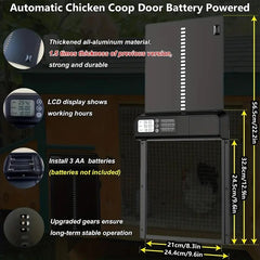 Automatic Chicken Door - Timer - Keep you girls safe at night